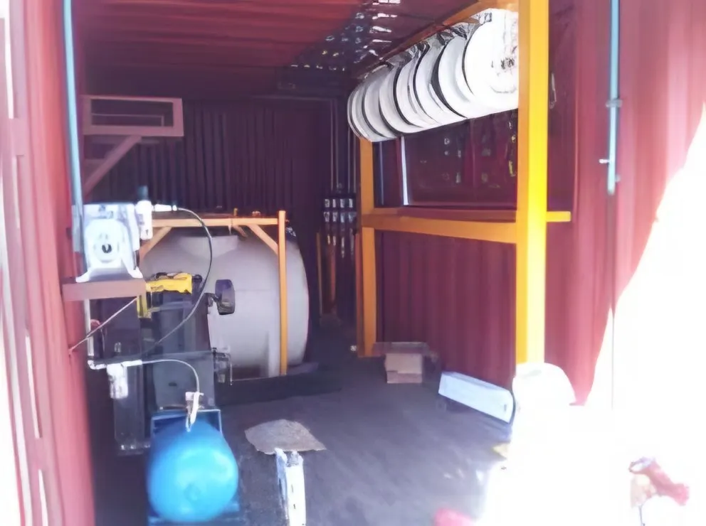 Inside a completed container lube facility